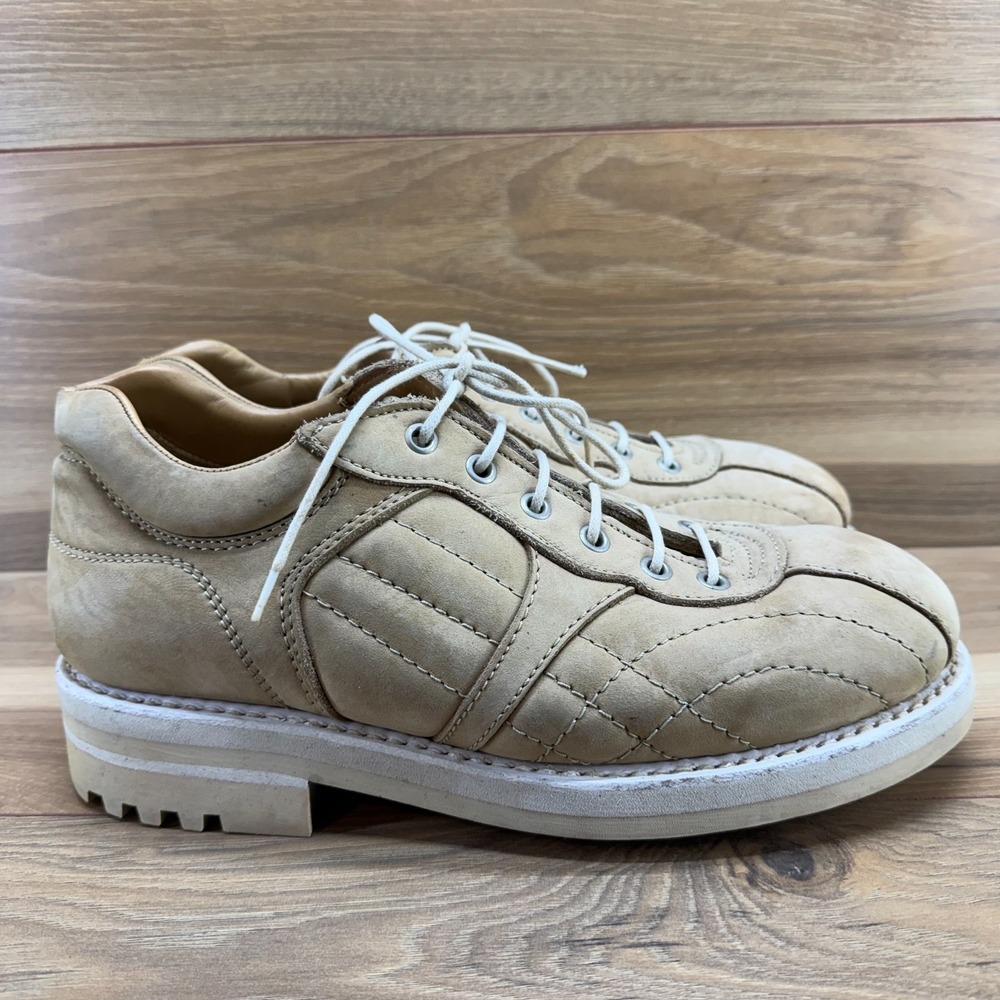 Rare Jean Baptiste Rautureau Mens 41 US 8 Beige Tan Nubuck Chunky Oxfords Hikers